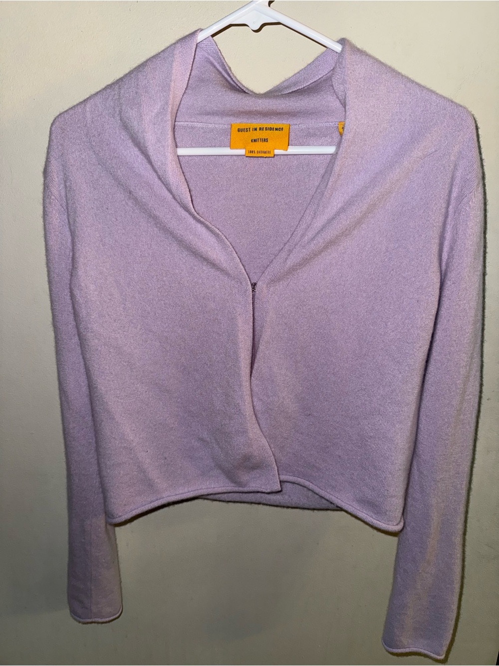 Guest In Residence Lilac Open-Front Cozy Cardigan